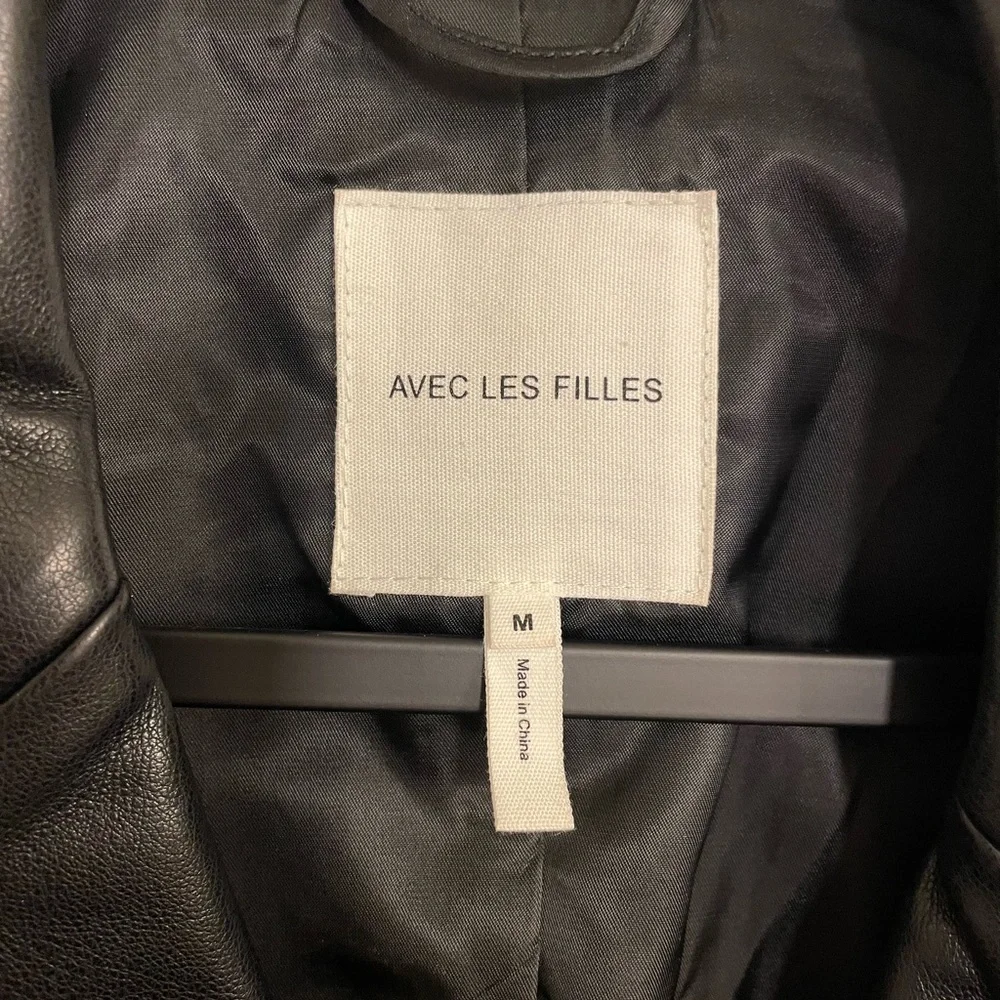 Avec Les Filles faux leather double breasted crop jacket size medium - Picture 8 of 9